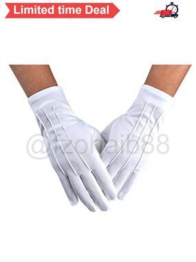 Nylon Cotton Formal Tuxedo Parade Gloves Honor Guard Uniform Dress